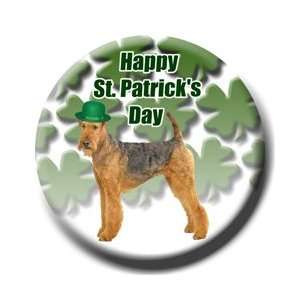 Airedale Terrier St Patricks Pin Badge
