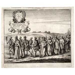   Art Greetings Card Wenceslaus Hollar   Procession of the Dance of