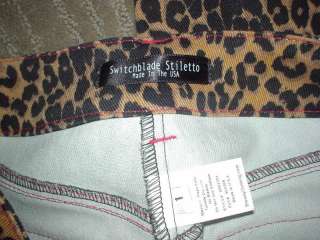 Leopard Print Jeans Switchblade Stiletto 1 Punk Psycho  