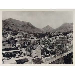  1928 Panorama View Ajmer India Indian Town Photogravure 
