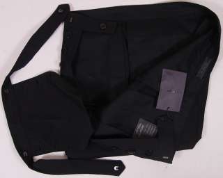 PRADA PANTS $650 BLACK 6 BTN BIB FRONT COUTURE DRESS SLACKS 36 52e NEW 
