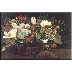   Flowers 30x20 Streched Canvas Art by Courbet, Gustave