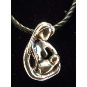  Sterling Silver Nursing Mother Necklace Baby