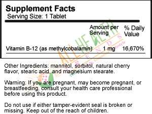 Source Naturals MethylCobalamin Vitamin B12, 1 mg sublingual 120 tabs