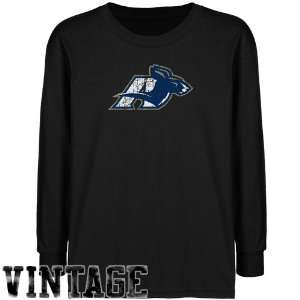   Akron Zips Youth Black Distressed Logo Vintage T shirt: Sports