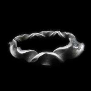 Sterling Spoon Ring Undulating Chaotic Twisted Sculpted  