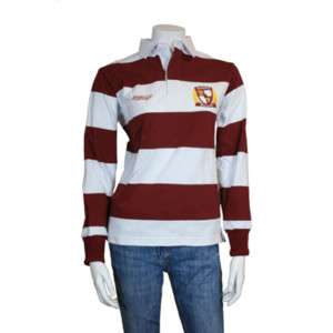 Guinness Womens Rugby Shirt   Maroon & White Stripes  