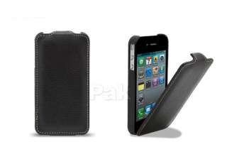 White Hand Made Leather Flip Case Cover for iPhone 4 4S  
