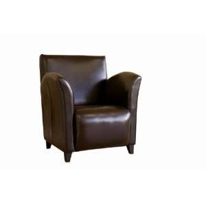  Wholesale Interiors Brown Full Leather Flaired Arm Club 