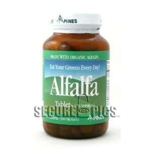  Alfalfa Tablets 500mg   250 Tablets   Pines International 