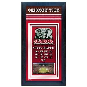  Alabama Crimson Tide National Champions Framed Wall Art 