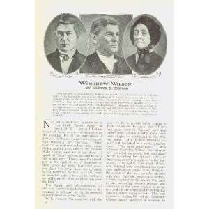  1912 New Jersey Governor Woodrow Wilson Family Everything 