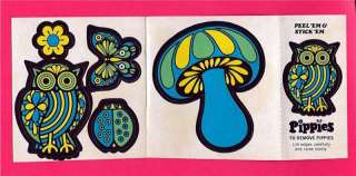 Psychedelic Hippie Mushroom 1960s Pippies Stickers #2  