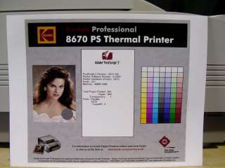 Kodak Professional Thermal Printer Model 8670 PS  