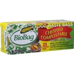 BioBag 3 Gallon Kitchen Compost Bag, 25 CT (Full Case of 12 Boxes, 300 