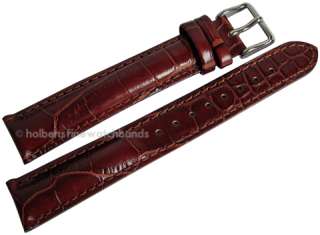 20mm Crocodile Grain XL EXTRA LONG Havana Leather deBeer Chrono Watch 