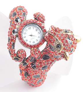 Swarovski Crystal Animal Leopard Bracelet Watch Br315  