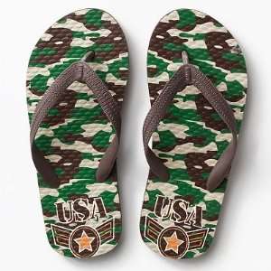  USA Camouflage Flip Flops   Child Size 10/11 Office 