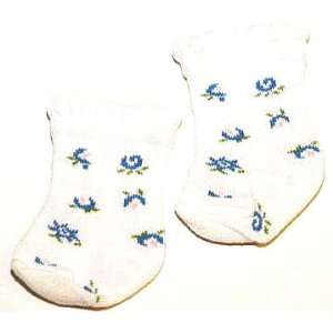  American Girl Doll Clothes Blue Flower Socks: Toys & Games