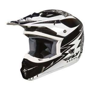   : Fly Racing Kinetic Helmet   2010   2X Large/Black/White: Automotive