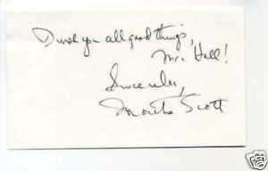 Martha Scott Ben Hur Ten Commandments Signed Autograph  