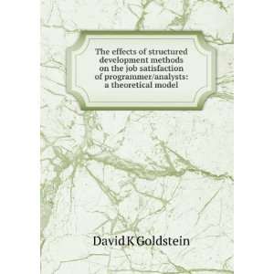   of programmer/analysts a theoretical model David K Goldstein Books