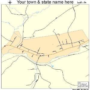  Street & Road Map of Big Run, Pennsylvania PA   Printed 