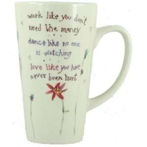  Work, Dance, Love Latte Mug: Kitchen & Dining