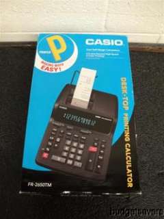 New Casio FR 2650TM Desktop Business Printing Calculator Two Color 