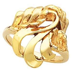  Ring 14K Yellow Gold Metal Fashion Ring: Jewelry