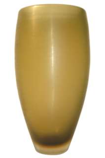 Paolo Venini Attr Golden Inciso Glass Vase 15 in 39 cm  