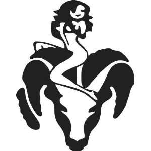   Dodge Ram Sexy Girl Logo 5 Inch White Decal Sticker: Everything Else