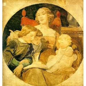   , painting name A Family Scene, By Delaroche Paul 