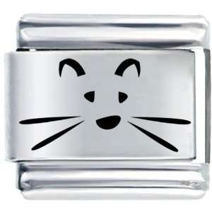  Laser Cat Face Animal Italian Charm Pugster Jewelry