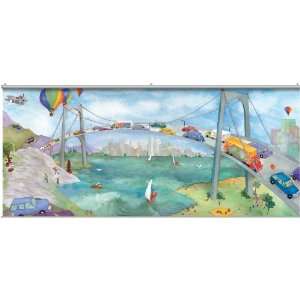  Watercolor Journey Bridge Minute Mural by 4Walls