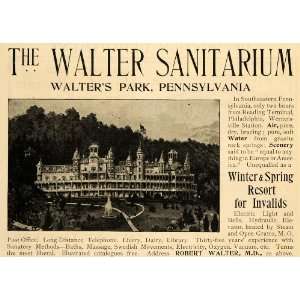  1900 Ad Walter Sanitarium Hotel Water Park Pennsylvania 