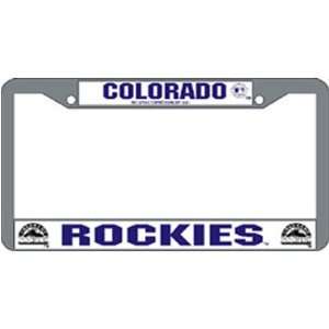   : Colorado Rockies MLB Chrome License Plate Frame: Sports & Outdoors