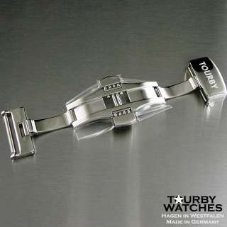 18mm solid stainless steel TOURBY deployant buckle  