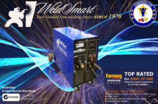 WeldSmart 250 Amp Mig GAS /GASLESS Inverter ARC Welder Welding 