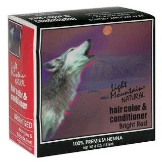 Light Mountain Natural Hair Color & Conditioner, Bright Red, 4 oz (113 