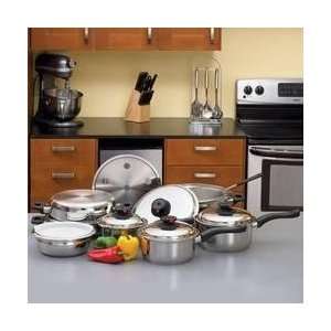   Secret 15pc 9 Element Stainless Steel Cookware: Kitchen & Dining