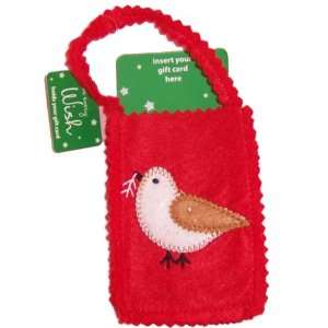  Felt Applique Partridge Gift Card Gift Bag: Home & Kitchen