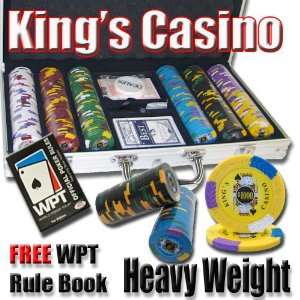   Casino 14 Gram Clay Poker Chip Set w/ Aluminum Case & Free WPT Book