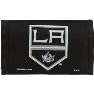   NHL Los Angeles Kings Nylon Tri Fold Wallet   Black: Sports & Outdoors