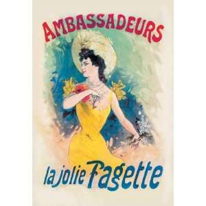  Ambassadeurs La Jolie Fagette 12x18 Giclee on canvas 