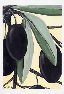ART Painting Modern Black Olive Branch KITCHEN LTD ELIZABETH MUKERJI 
