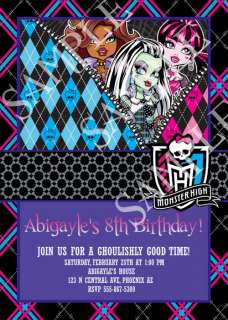Custom Personalized Monster High Party supplies. You Print! Choose ONE 