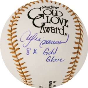   Cubs Autographed Gold Glove Baseball with 8X Gold Glove Inscription
