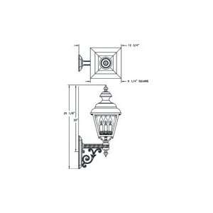 Hanover Lantern B9570WBZ Plymouth Medium 3 Light Outdoor Wall Light in 