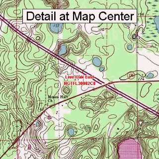 USGS Topographic Quadrangle Map   Live Oak East, Florida (Folded 